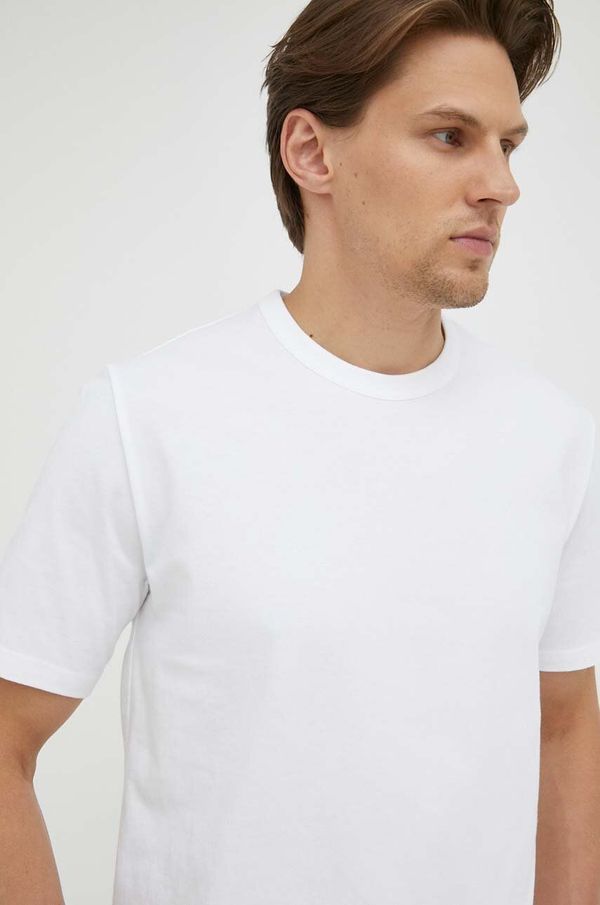 Marc O'Polo Bombažna kratka majica Marc O'Polo bela barva B21201651556