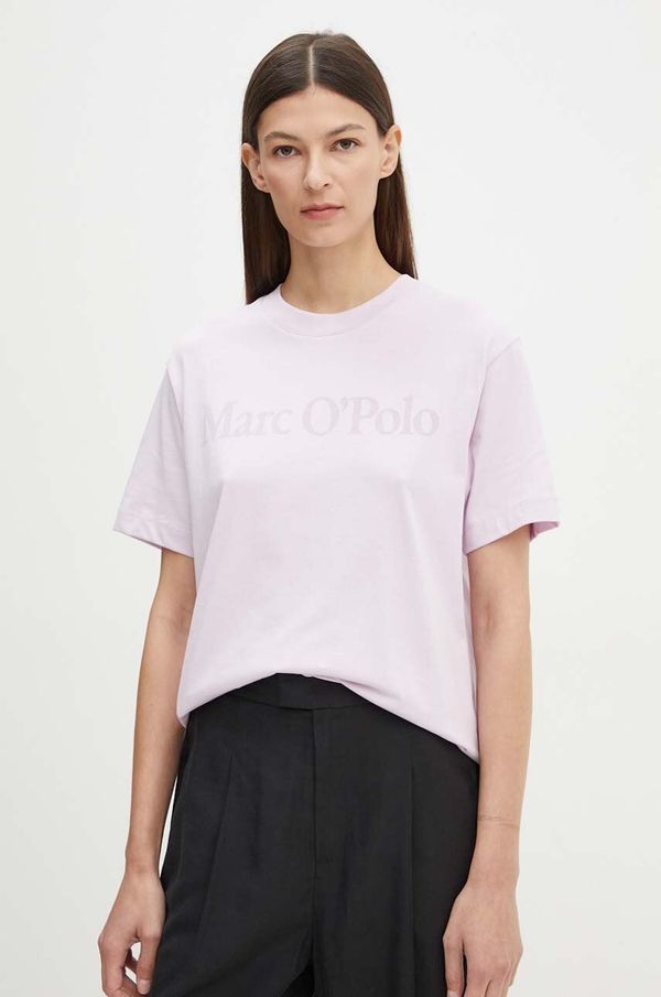 Marc O'Polo Bombažna kratka majica Marc O'Polo ženska, vijolična barva, 406201251503
