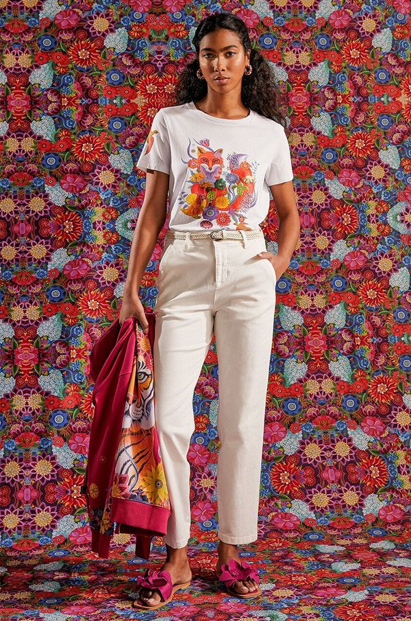 Medicine Bombažna kratka majica Medicine ženska, bela barva