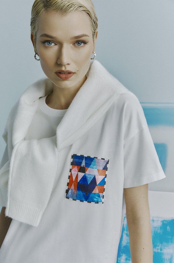 Medicine Bombažna kratka majica Medicine ženski, bež barva