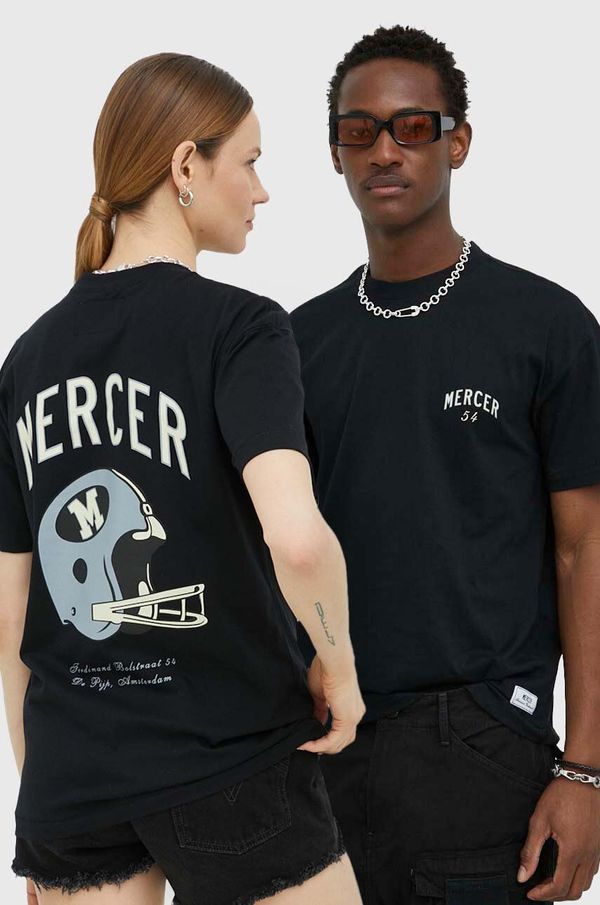 Mercer Amsterdam Bombažna kratka majica Mercer Amsterdam črna barva