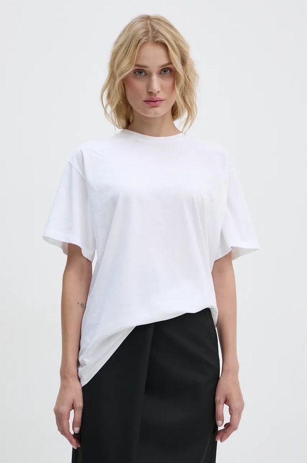 MM6 Maison Margiela Bombažna kratka majica MM6 Maison Margiela ženska, bela barva, S62GD0192.S23588