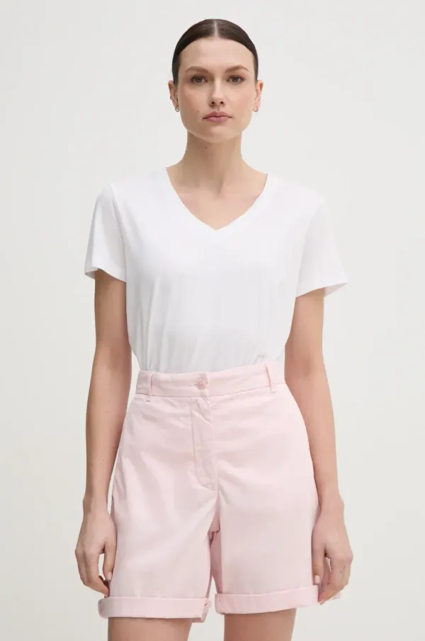 Mos Mosh Bombažna kratka majica Mos Mosh ženska, bela barva, 168510