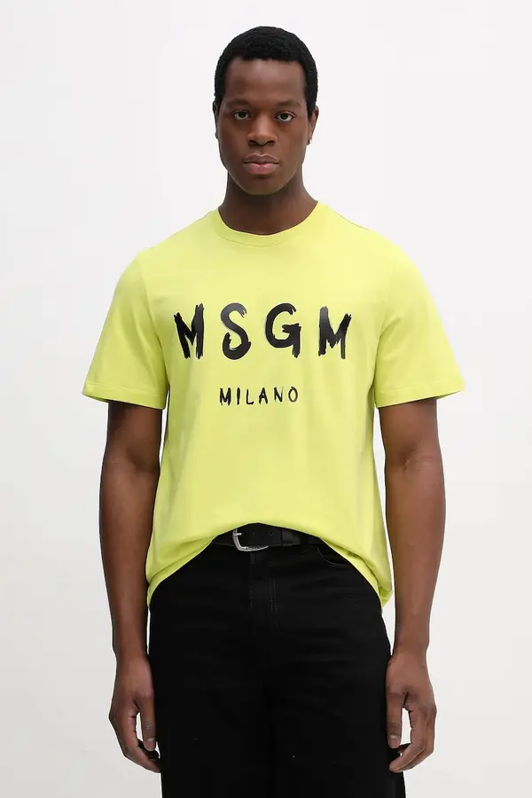 MSGM Bombažna kratka majica MSGM