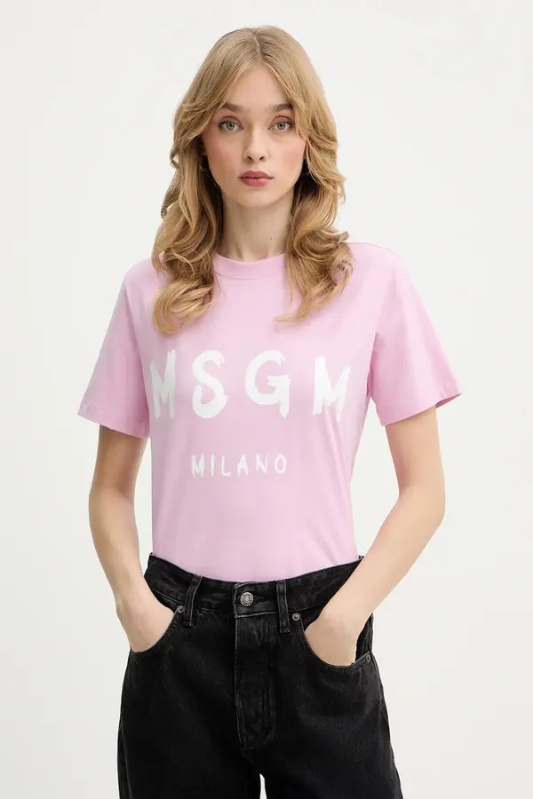 MSGM Bombažna kratka majica MSGM