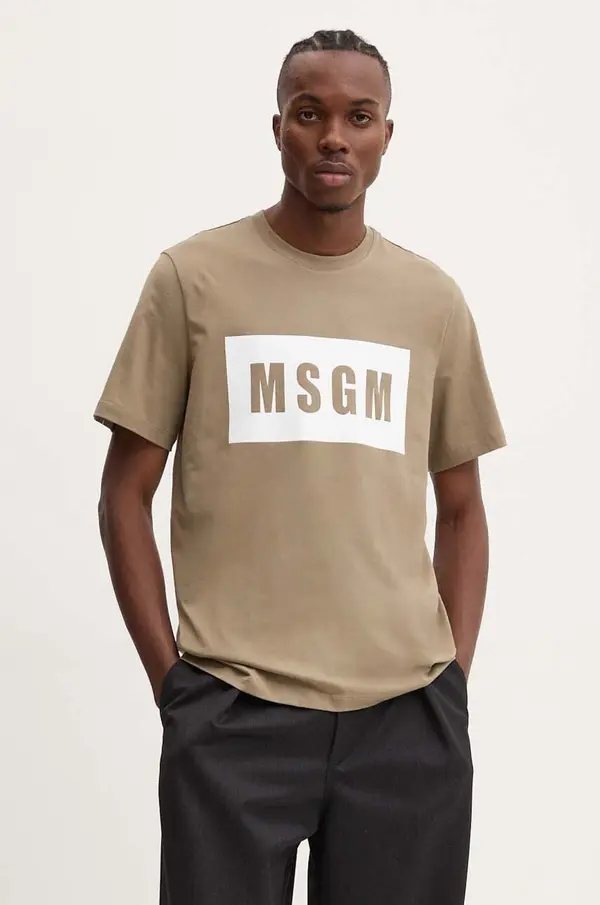 MSGM Bombažna kratka majica MSGM
