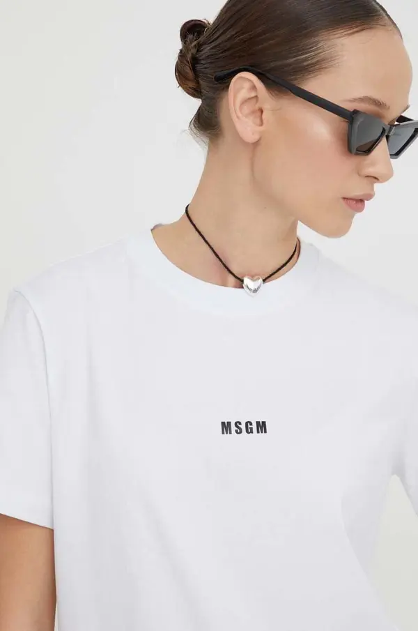 MSGM Bombažna kratka majica MSGM