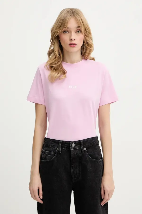 MSGM Bombažna kratka majica MSGM
