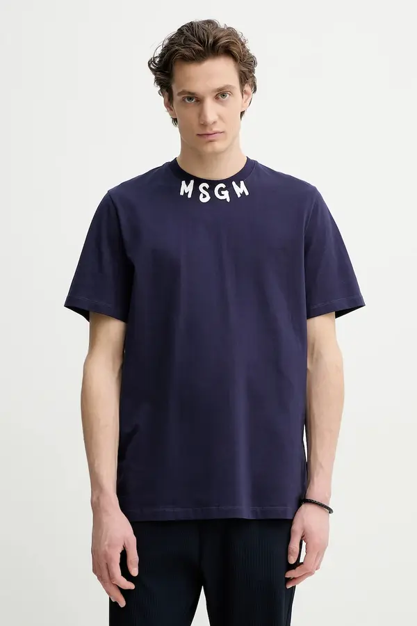 MSGM Bombažna kratka majica MSGM