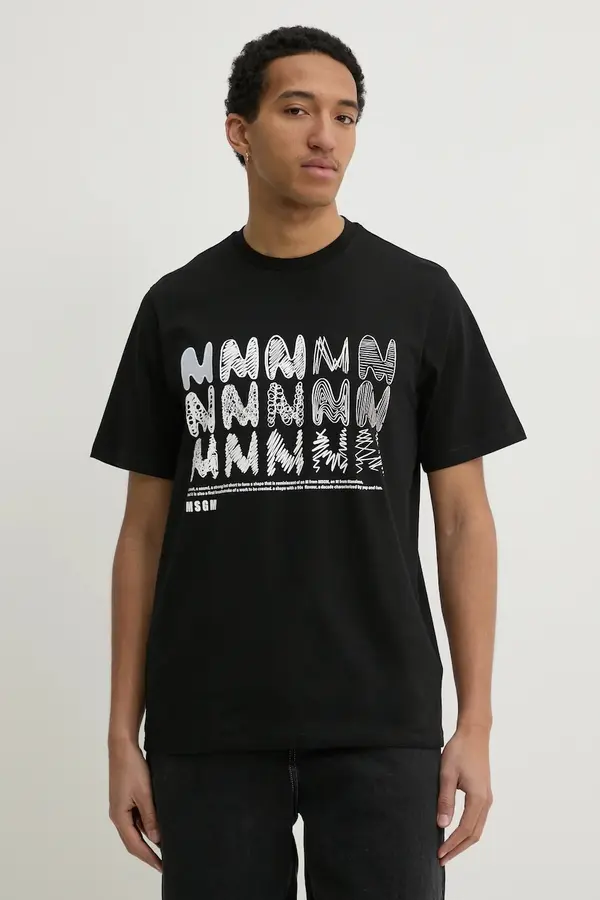 MSGM Bombažna kratka majica MSGM