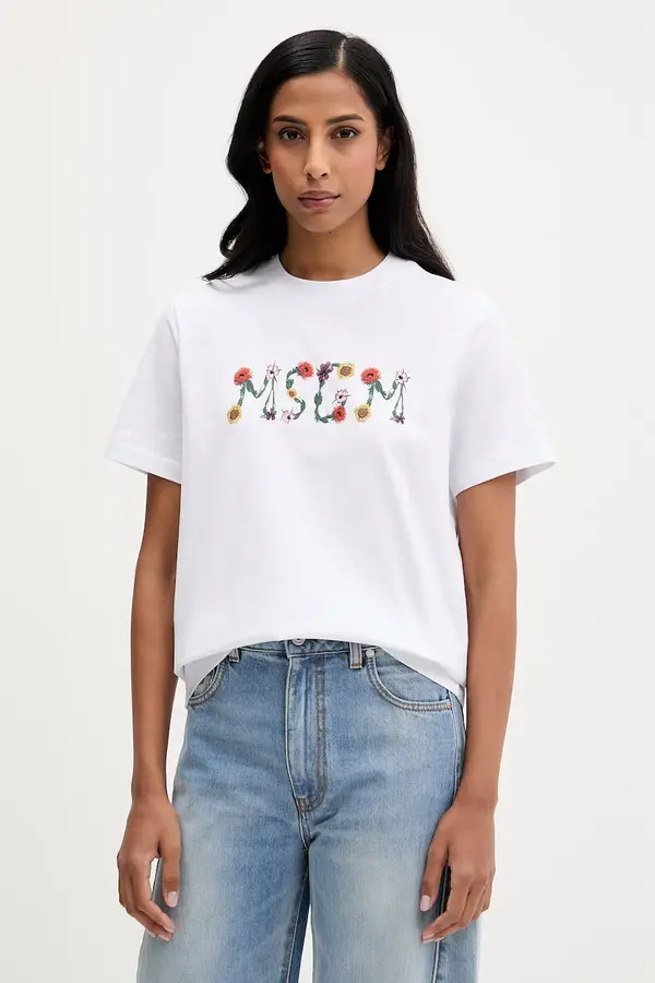 MSGM Bombažna kratka majica MSGM
