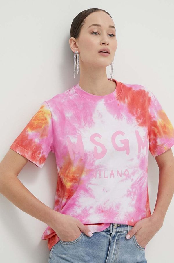 MSGM Bombažna kratka majica MSGM ženski