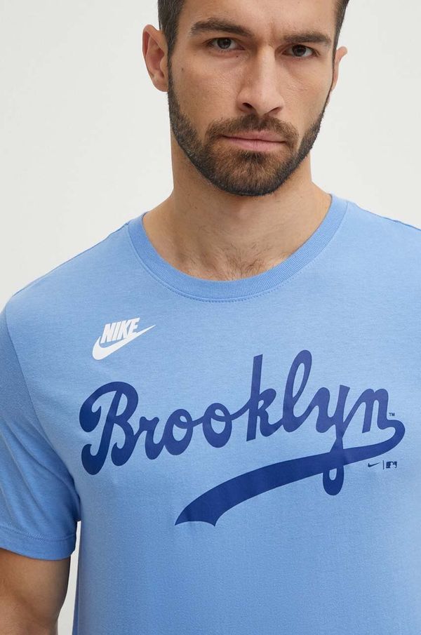 Nike Bombažna kratka majica Nike Brooklyn Dodgers moška