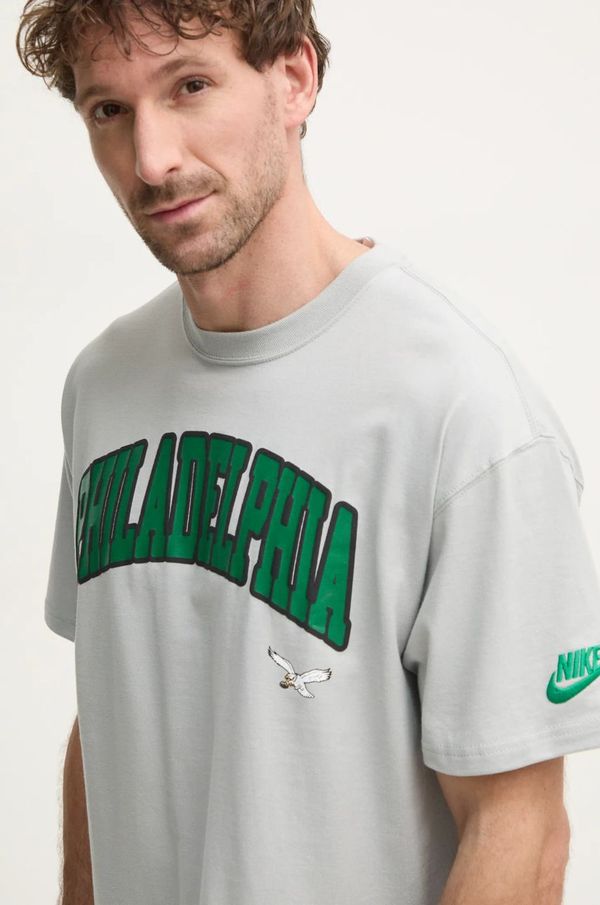 Nike Bombažna kratka majica Nike Philadelphia Eagles moške, siva barva, 01AY-09D-Q86-NP1