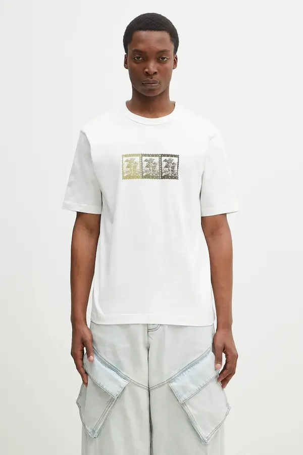Norse Projects Bombažna kratka majica Norse Projects Holger Post Stamp Print T-Shirt