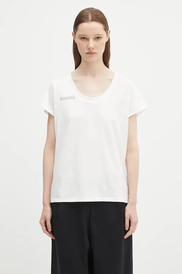 PANGAIA Bombažna kratka majica Pangaia Lightweight Scoop Neck T-Shirt