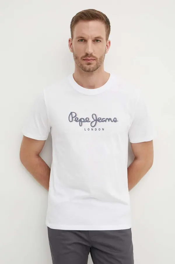 Pepe Jeans Bombažna kratka majica Pepe Jeans ABEL