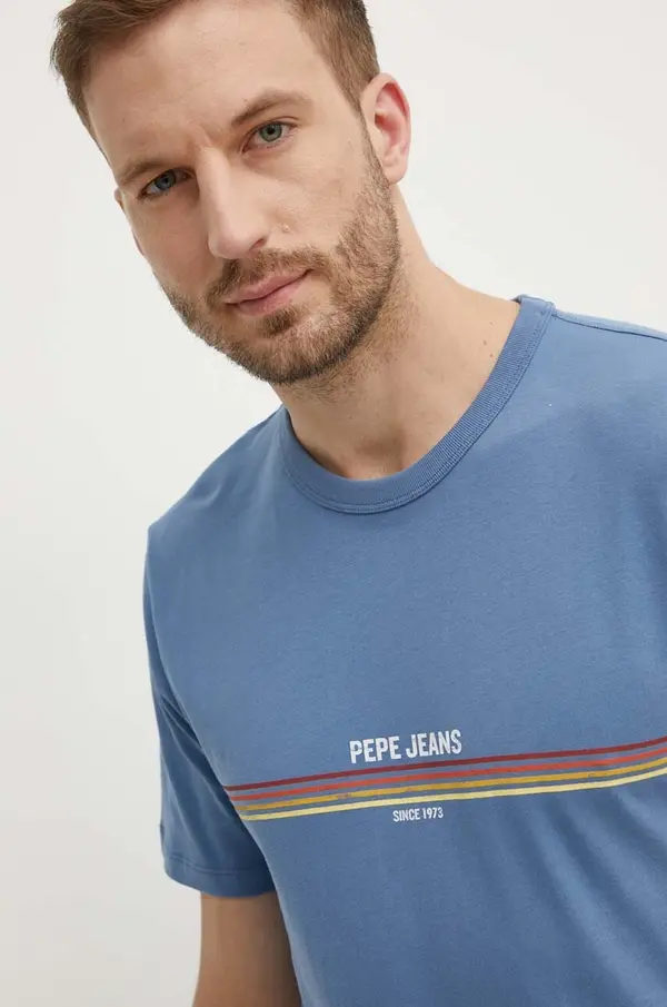Pepe Jeans Bombažna kratka majica Pepe Jeans ADUR
