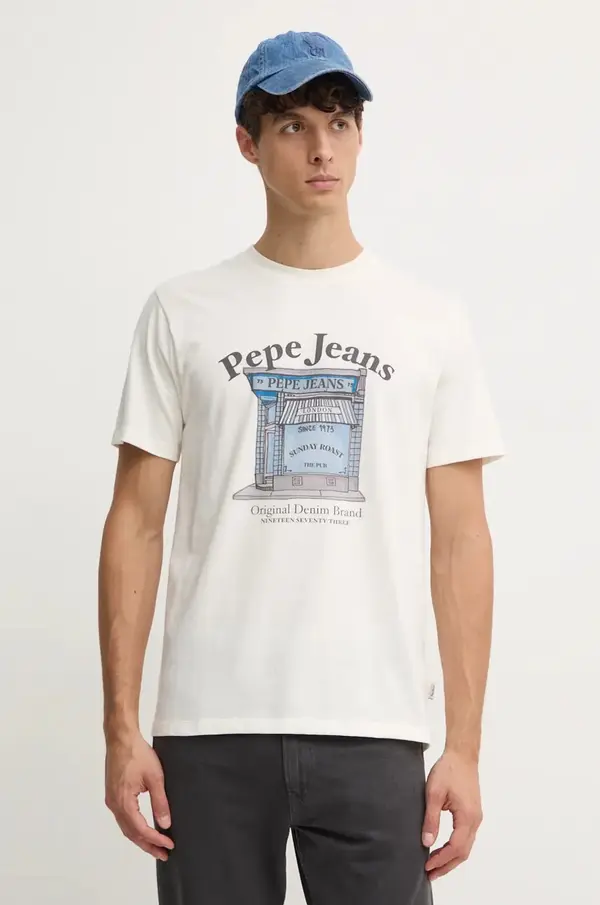 Pepe Jeans Bombažna kratka majica Pepe Jeans AGGO