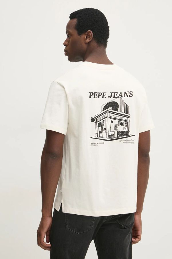 Pepe Jeans Bombažna kratka majica Pepe Jeans DALTON TEE moška, bež barva, PM509722