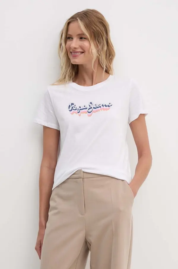 Pepe Jeans Bombažna kratka majica Pepe Jeans ENARA