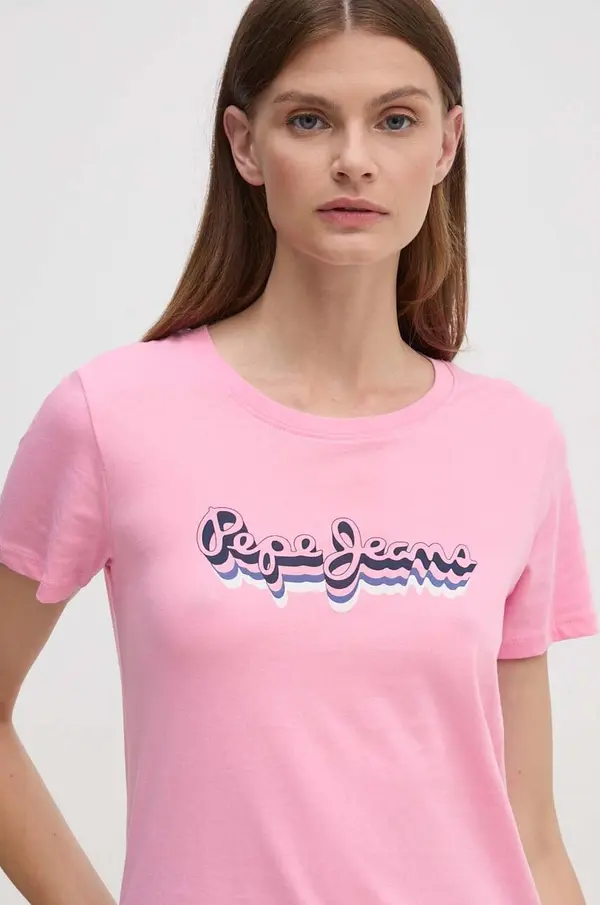 Pepe Jeans Bombažna kratka majica Pepe Jeans ENARA