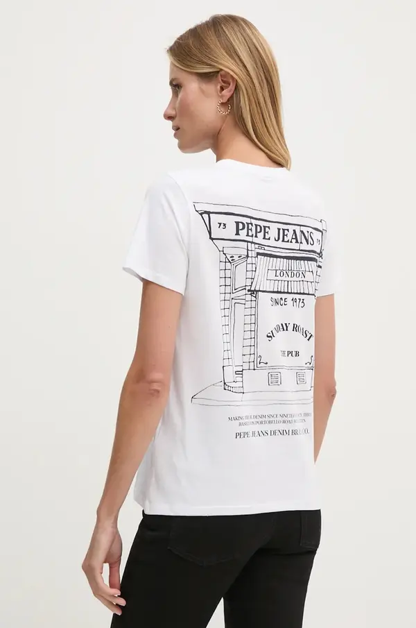 Pepe Jeans Bombažna kratka majica Pepe Jeans GENEVIVE