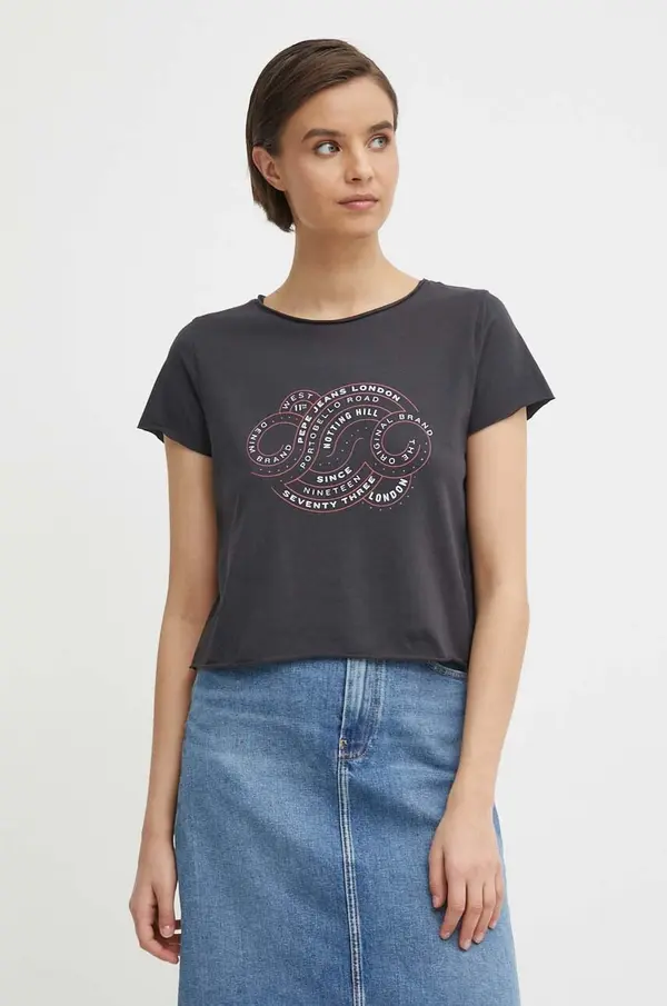 Pepe Jeans Bombažna kratka majica Pepe Jeans KENNA