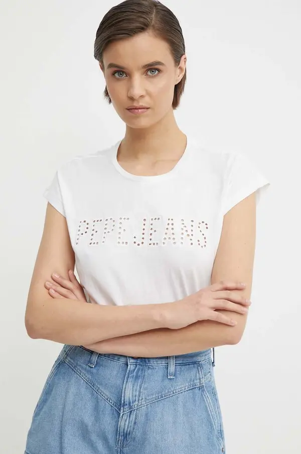 Pepe Jeans Bombažna kratka majica Pepe Jeans LILITH