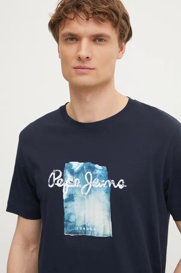 Pepe Jeans Bombažna kratka majica Pepe Jeans PRUSH