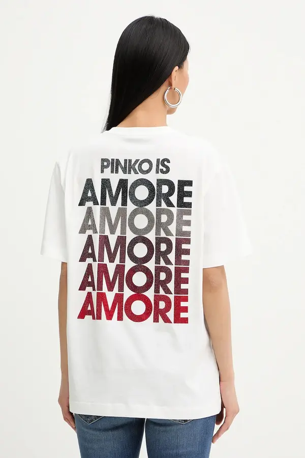 Pinko Bombažna kratka majica Pinko