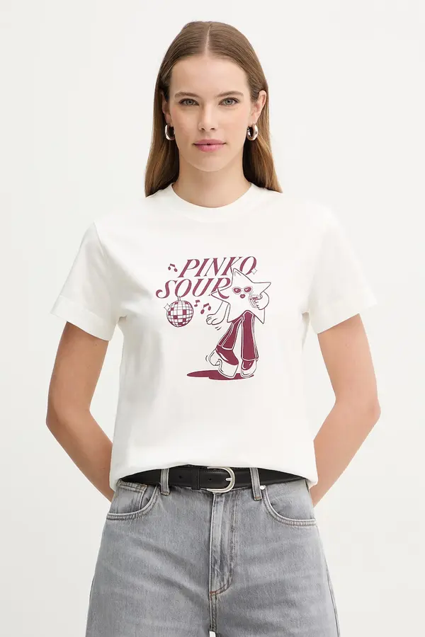 Pinko Bombažna kratka majica Pinko