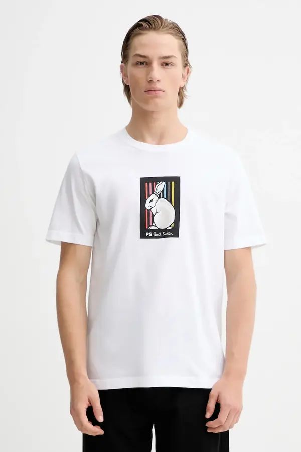 PS Paul Smith Bombažna kratka majica PS Paul Smith
