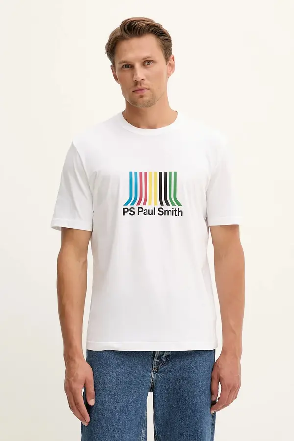 PS Paul Smith Bombažna kratka majica PS Paul Smith