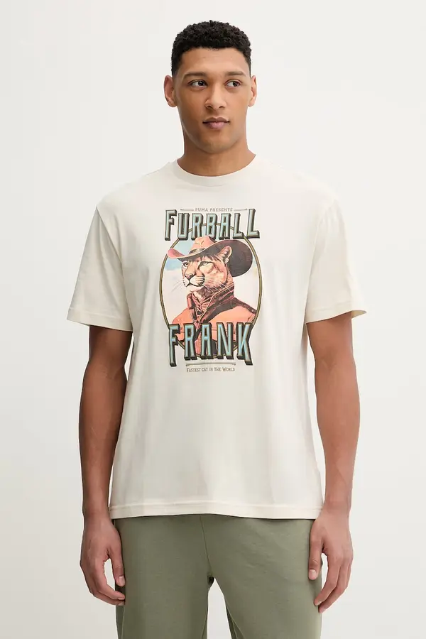 Puma Bombažna kratka majica Puma GRAPHIC