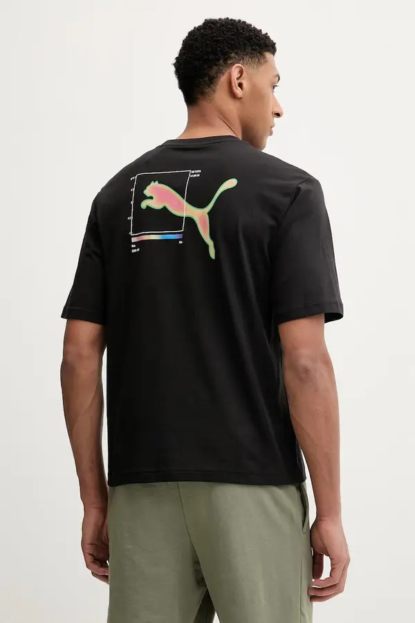 Puma Bombažna kratka majica Puma GRAPHIC