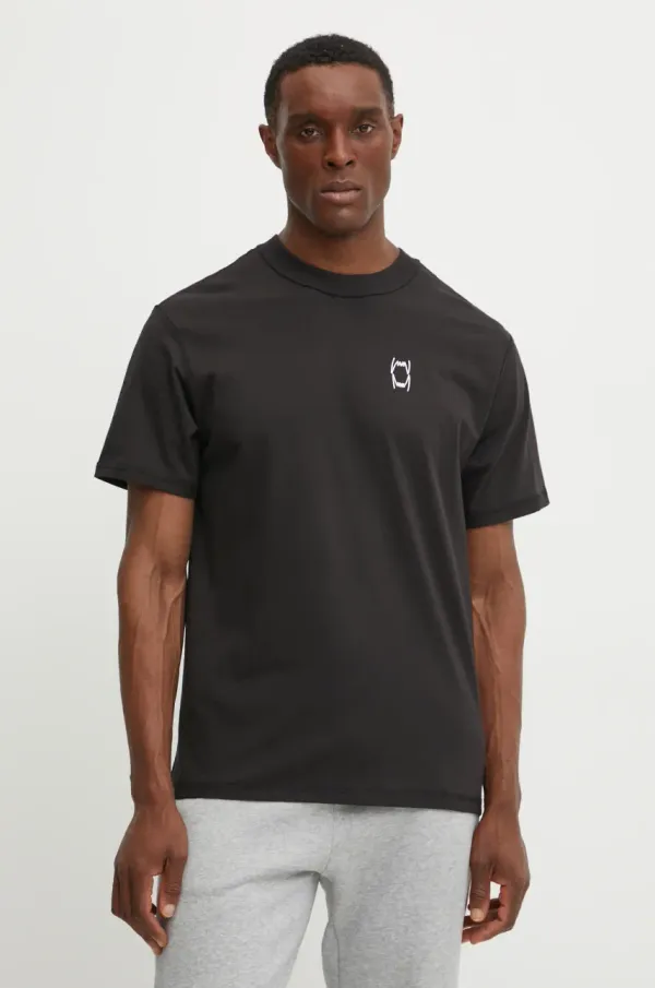 Puma Bombažna kratka majica Puma moška, črna barva, 630514