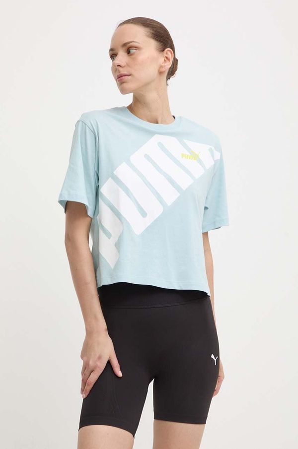 Puma Bombažna kratka majica Puma POWER ženska, 677896
