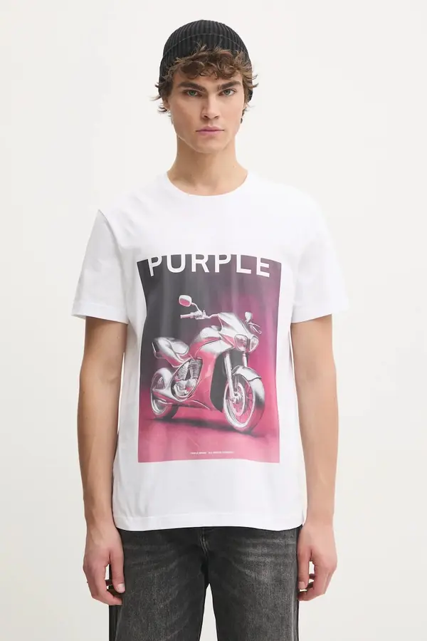 PURPLE BRAND Bombažna kratka majica PURPLE BRAND CLEAN JERSEY SS TEE