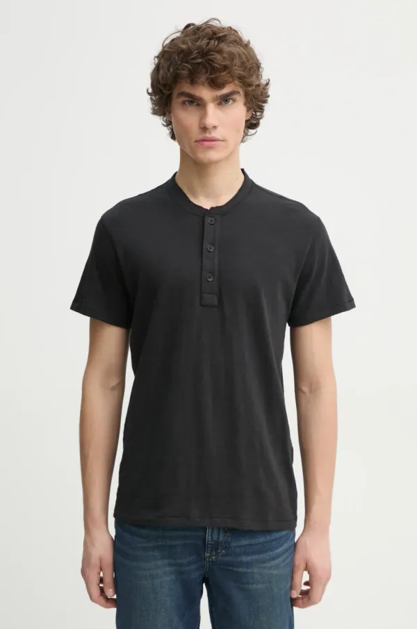 rag & bone Bombažna kratka majica Rag & Bone moška, črna barva, M000T906G