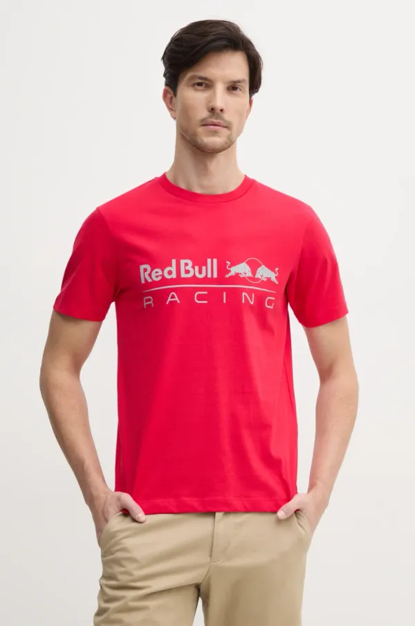 Red Bull Racing x Pepe Jeans Bombažna kratka majica Red Bull Racing x Pepe Jeans LOGO TEE moška, rdeča barva, RM500016