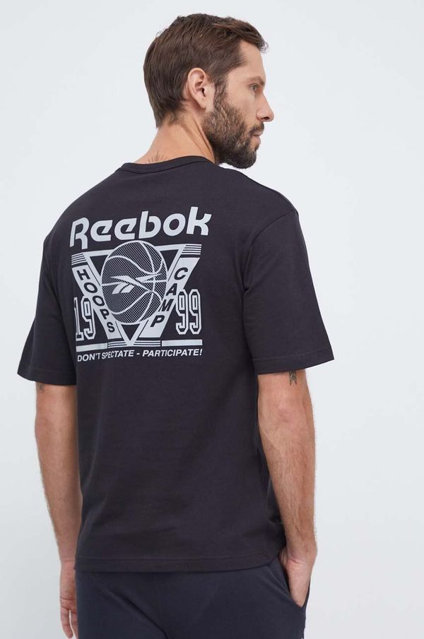 Reebok Classic Bombažna kratka majica Reebok Classic Basketball črna barva