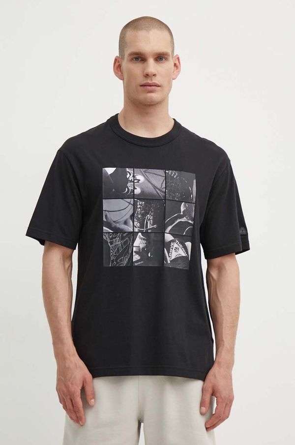 Reebok Classic Bombažna kratka majica Reebok Classic Basketball moška, črna barva, 100075508