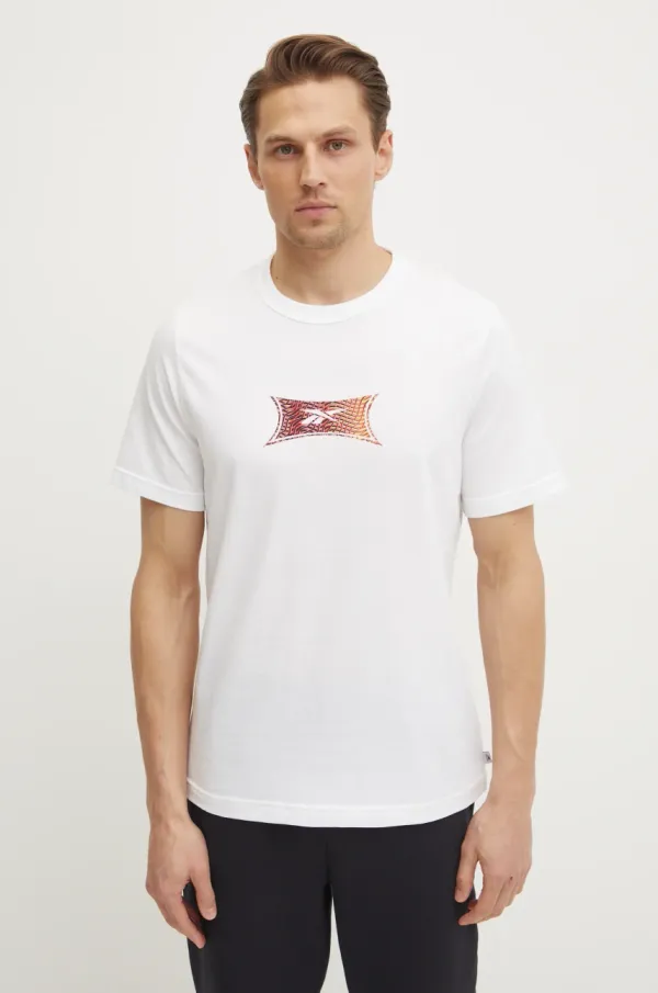 Reebok Classic Bombažna kratka majica Reebok Classic moška, bela barva, 100218837