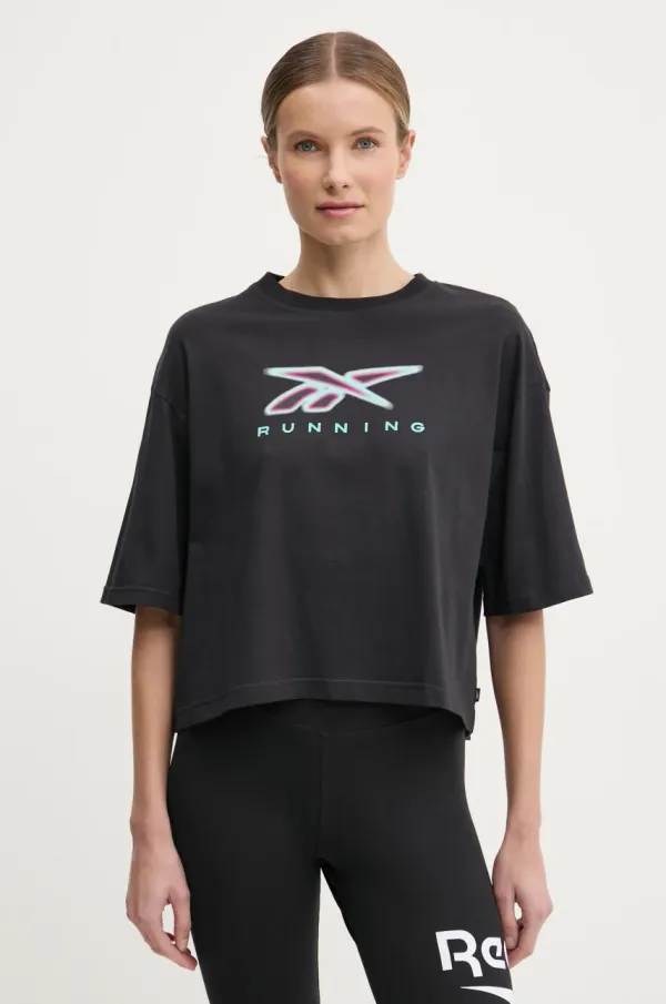 Reebok Classic Bombažna kratka majica Reebok Classic ženska, črna barva, 100218832