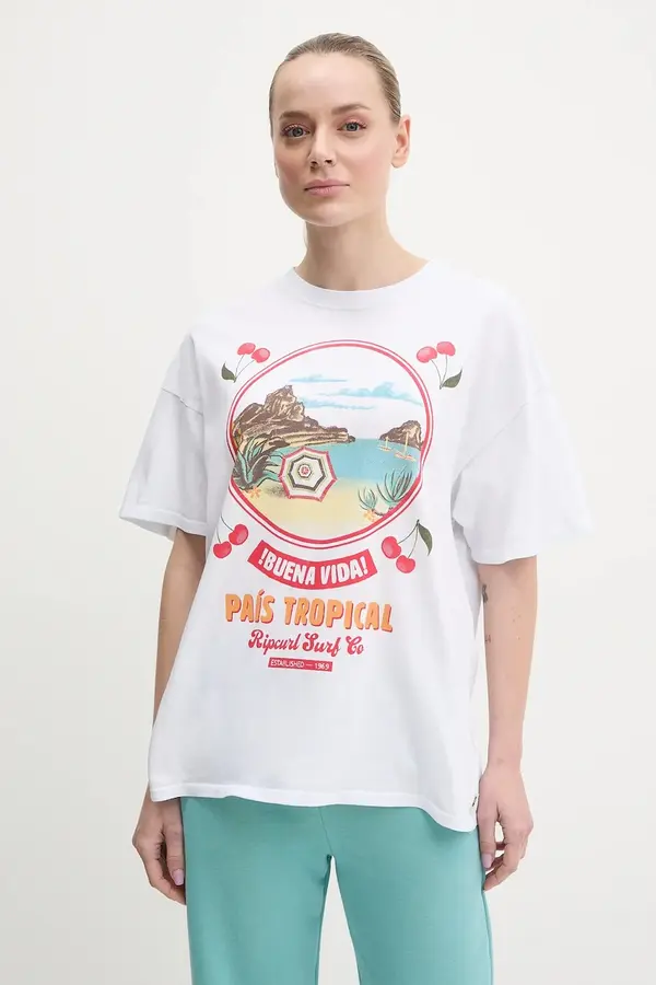 Rip Curl Bombažna kratka majica Rip Curl COVE HERITAGE