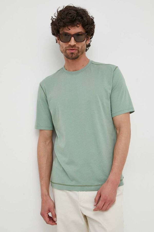 Sisley Bombažna kratka majica Sisley zelena barva