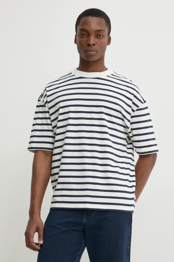 Solid Bombažna kratka majica Solid OLEK moška, bela barva, 21108551.194010