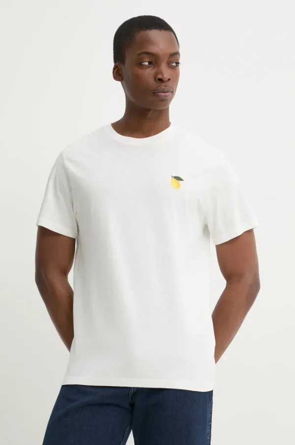 Solid Bombažna kratka majica Solid OWENS moška, bela barva, 21108510.114201