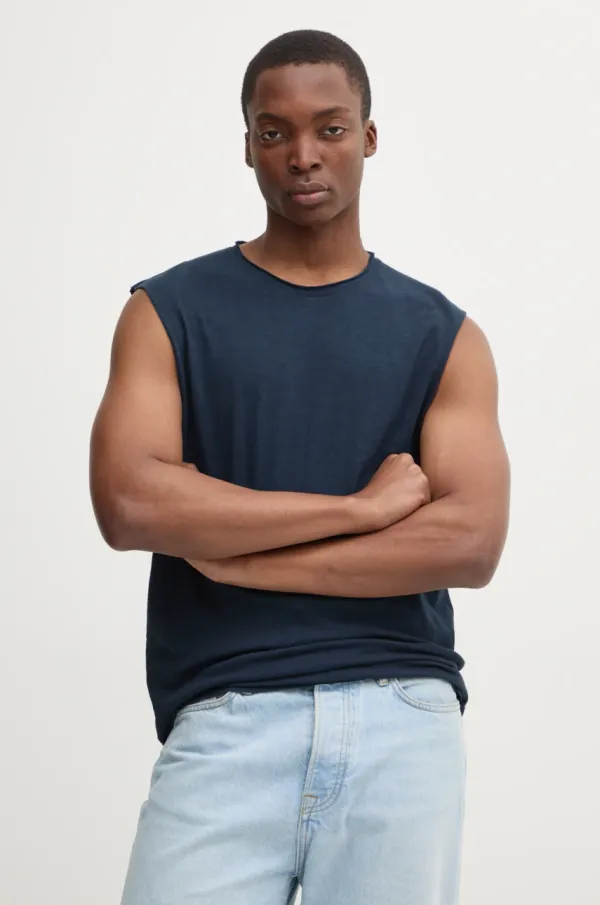 Superdry Bombažna kratka majica Superdry moška, mornarsko modra barva, M6010897A-98T